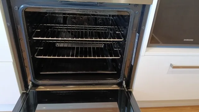 A clean oven cavity and racks after cleaning
